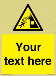 Custom warning roof avalanche